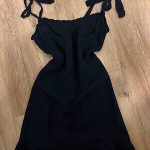 Reformation "Saskia" black dress with adjustable straps